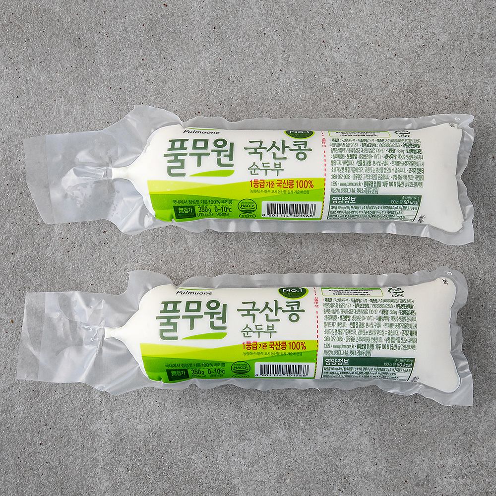 풀무원 국산콩 순두부, 350g, 2개
