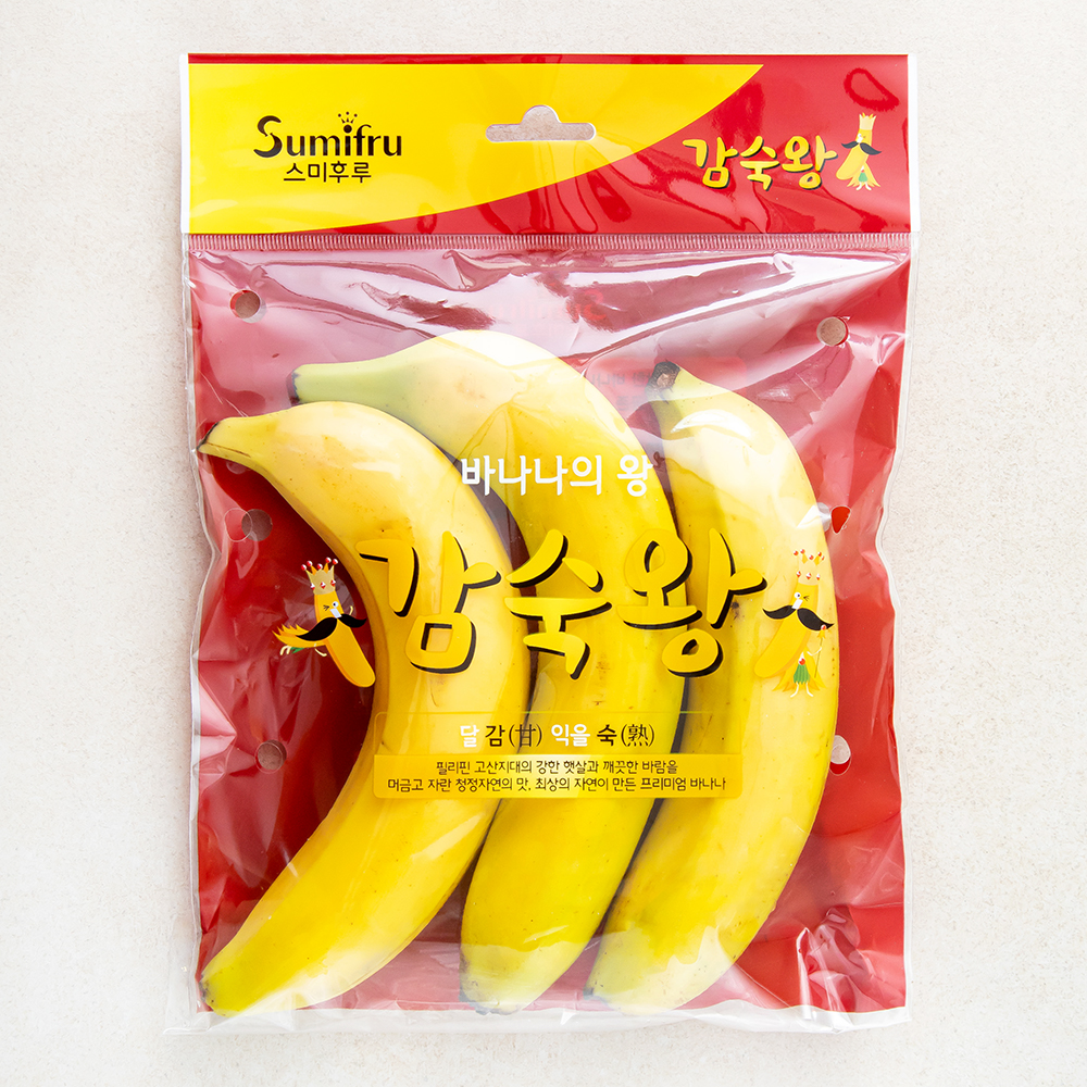 스미후루 감숙왕 바나나 3입, 330g, 1팩