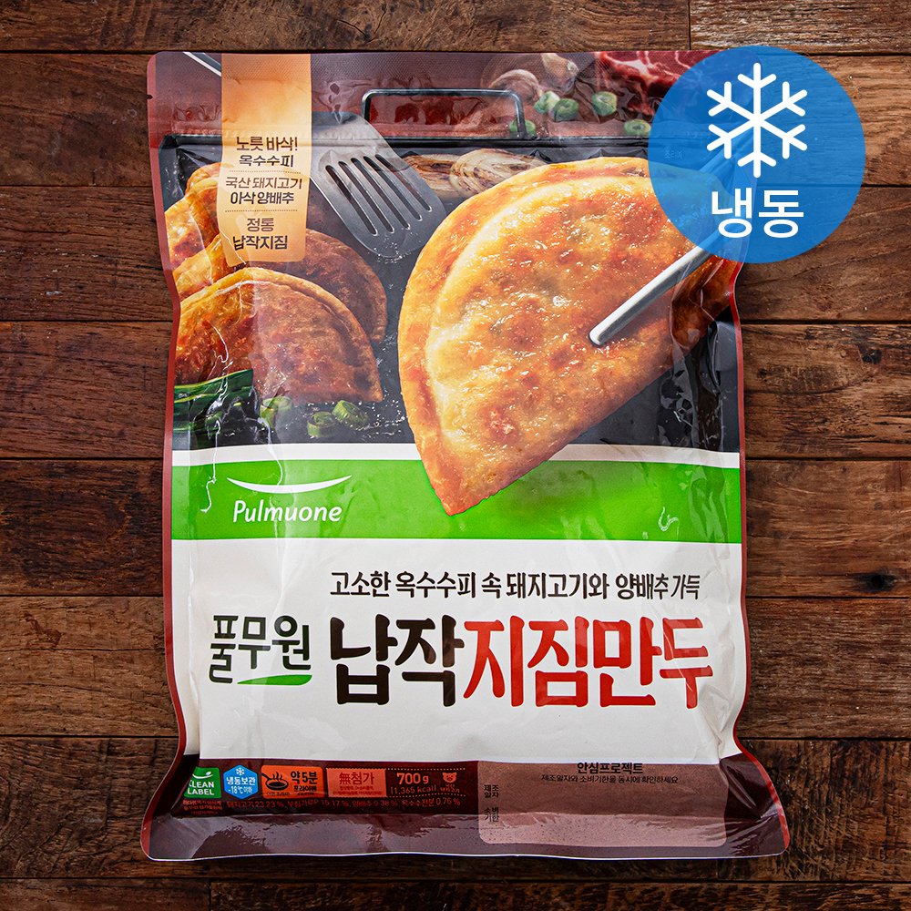 풀무원 납작 지짐만두 (냉동), 700g, 1개