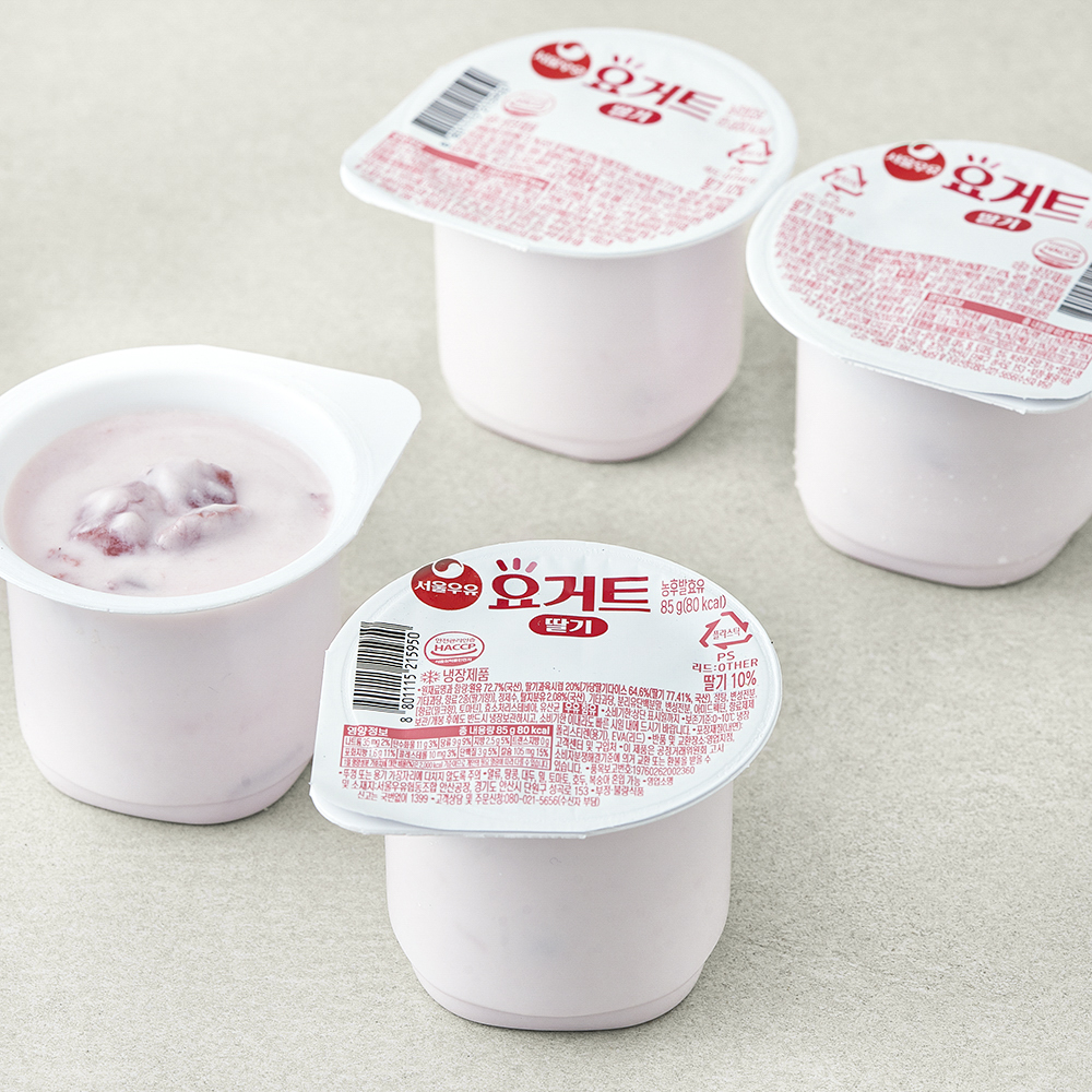 서울우유 요거트 딸기, 85g, 4개