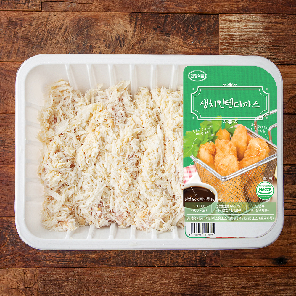 한강식품 생치킨텐더까스 500g + 치킨까스 소스 세트, 620g, 1세트
